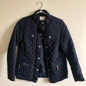 Blue puffer jacket